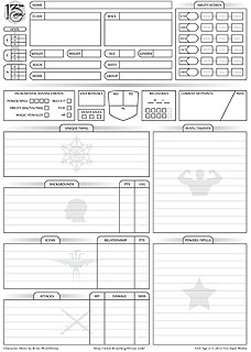 a 13th age character sheet ive made with more space for equipment trail of cthulhu character sheet